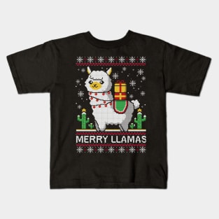 Merry llamas christmas ugly sweater Kids T-Shirt